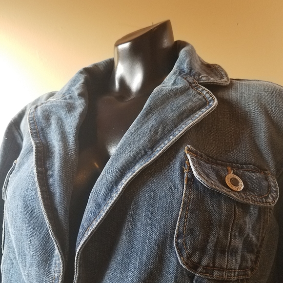 Simply Blue Cropped Blazer/Jean Jacket - Picture 2 of 5